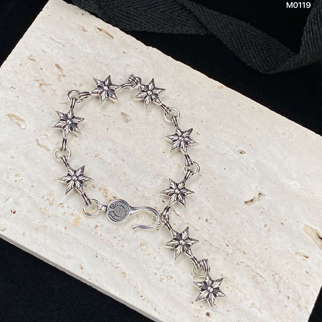 Chrome Hearts Silver Flower Bracelet
